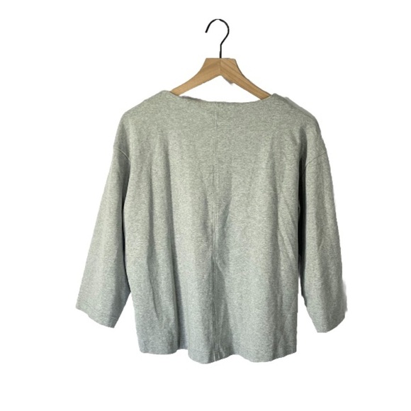 Nap Loungewear Heather Gray Pure Cotton Loose Cut Sweatshirt - Picture 4 of 7